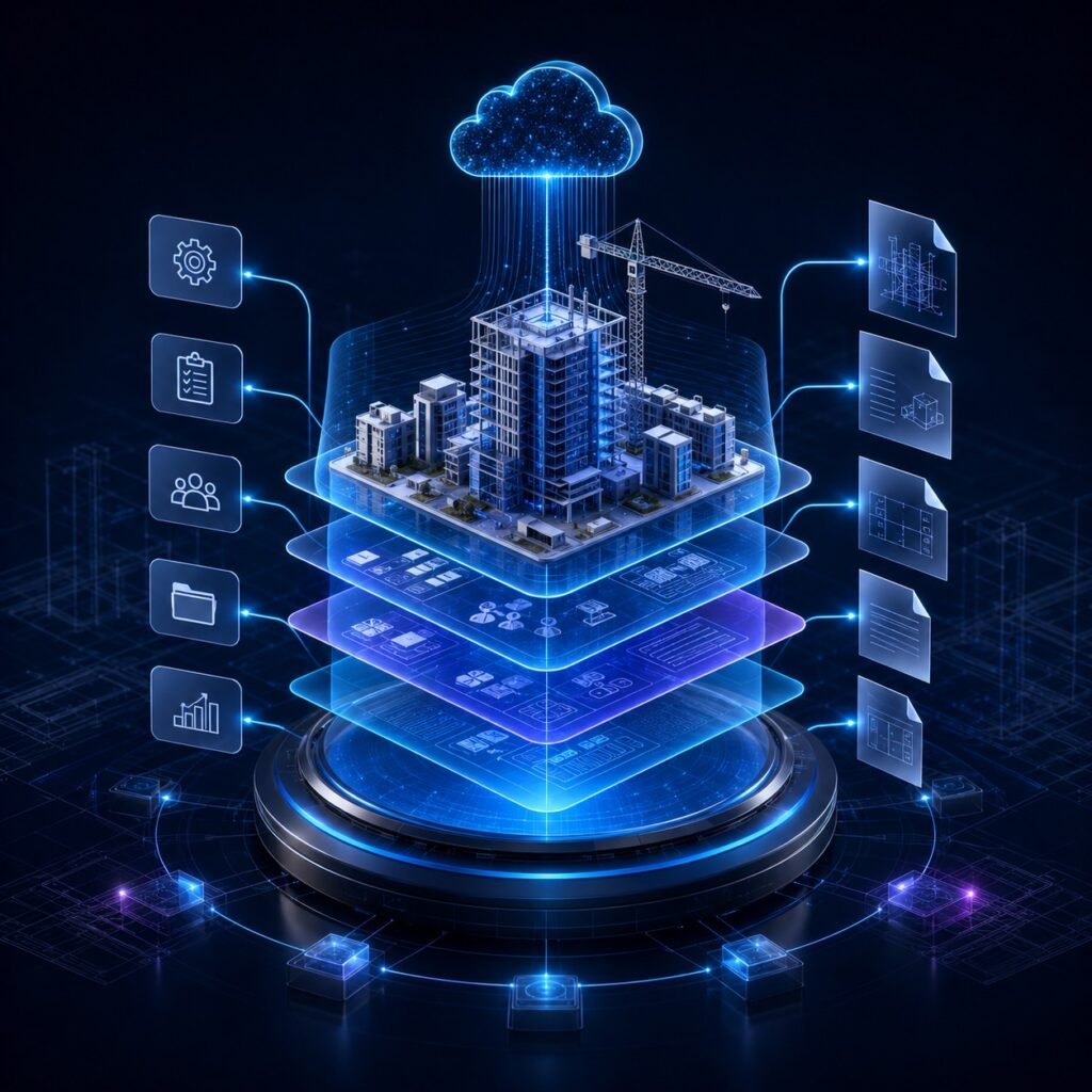 Project Union X conecta projetos de engenharia, documentos, tarefas e indicadores em nuvem